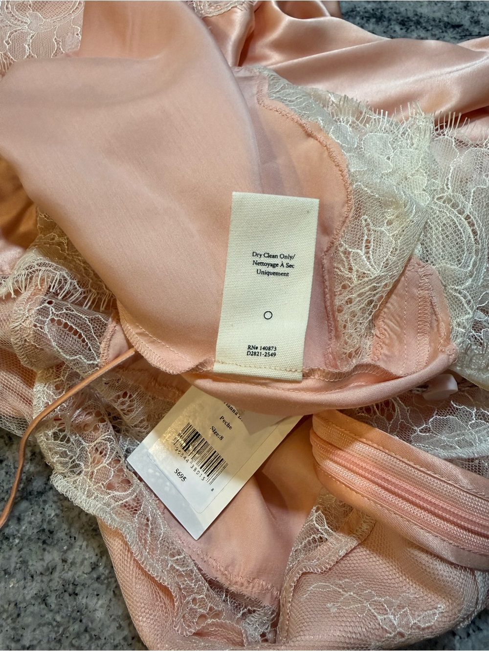 LoveShackFancy Orianne Maxi Slip Dress, Peche - Picture 13 of 13